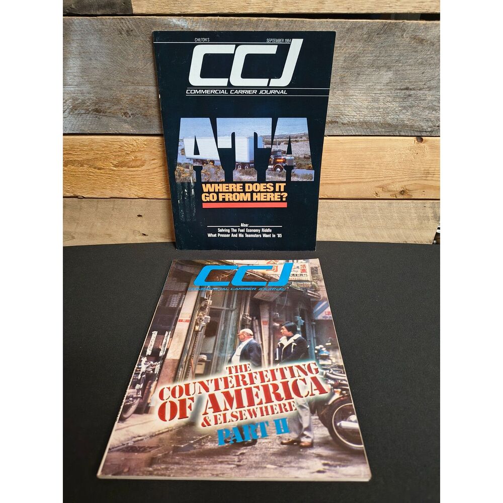Lot of 2 VTG CCJ Commercial Carrier Journal (June 1984, September 1984) Magazine